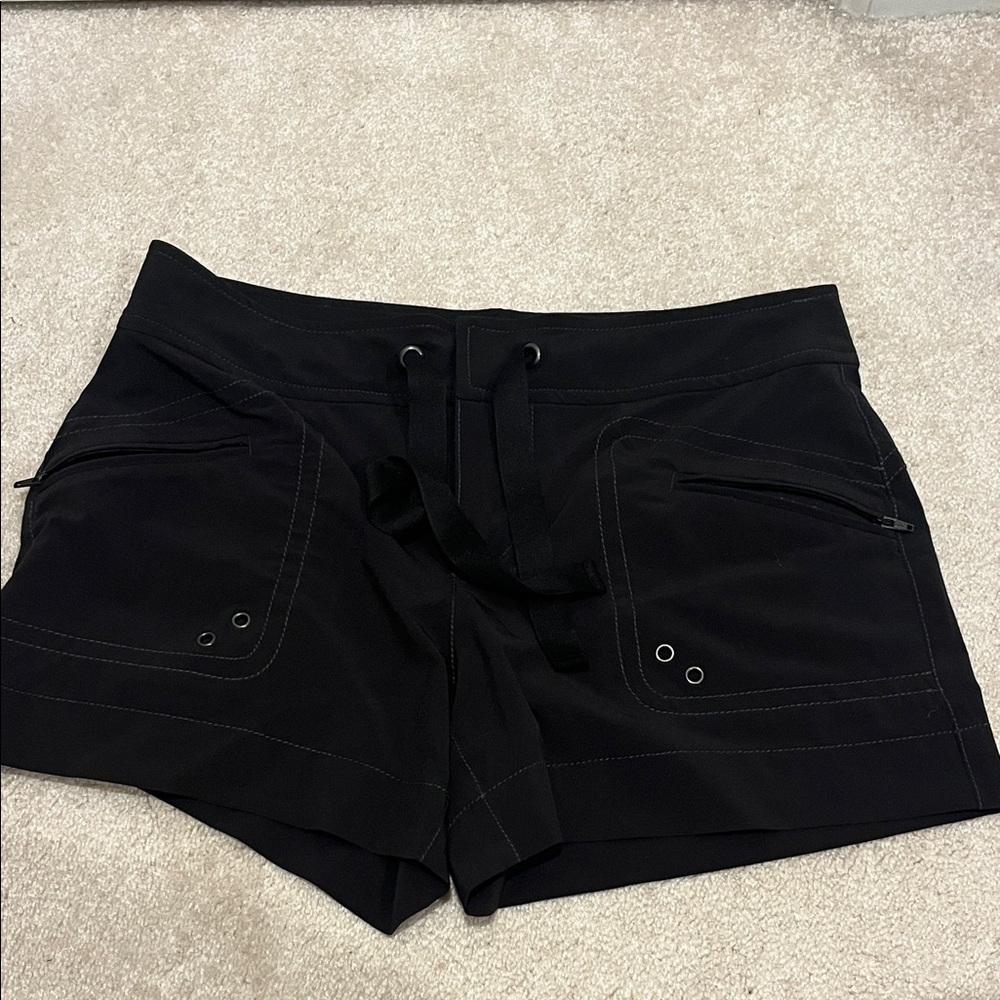 ATHLETA BLACK WOMENS SWIMSUIT SHORTS